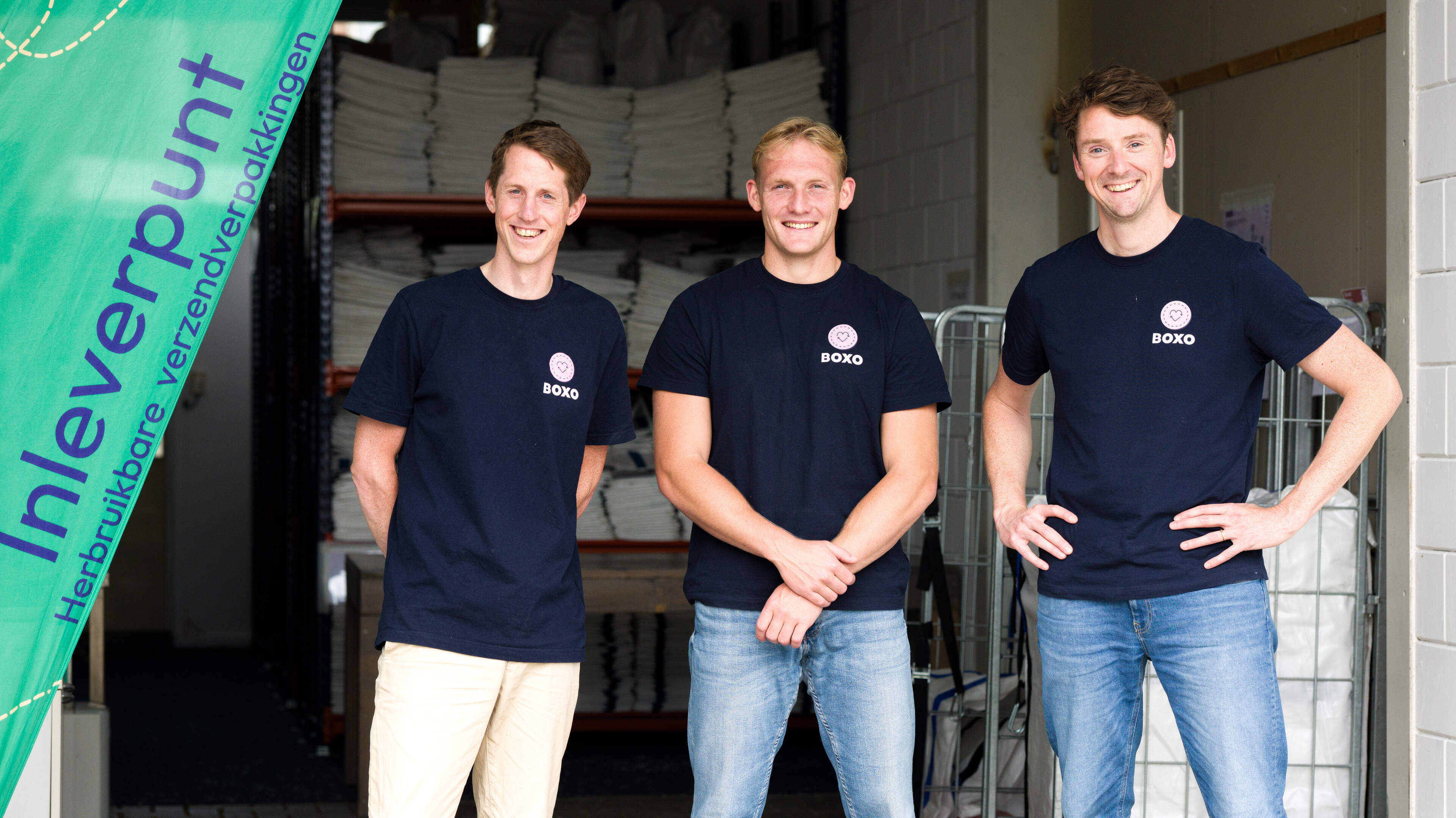 Marcel, Okke en Lucas willen statiegeld op bezorgdozen: ’Grote spelers kijken met interesse naar ons systeem’